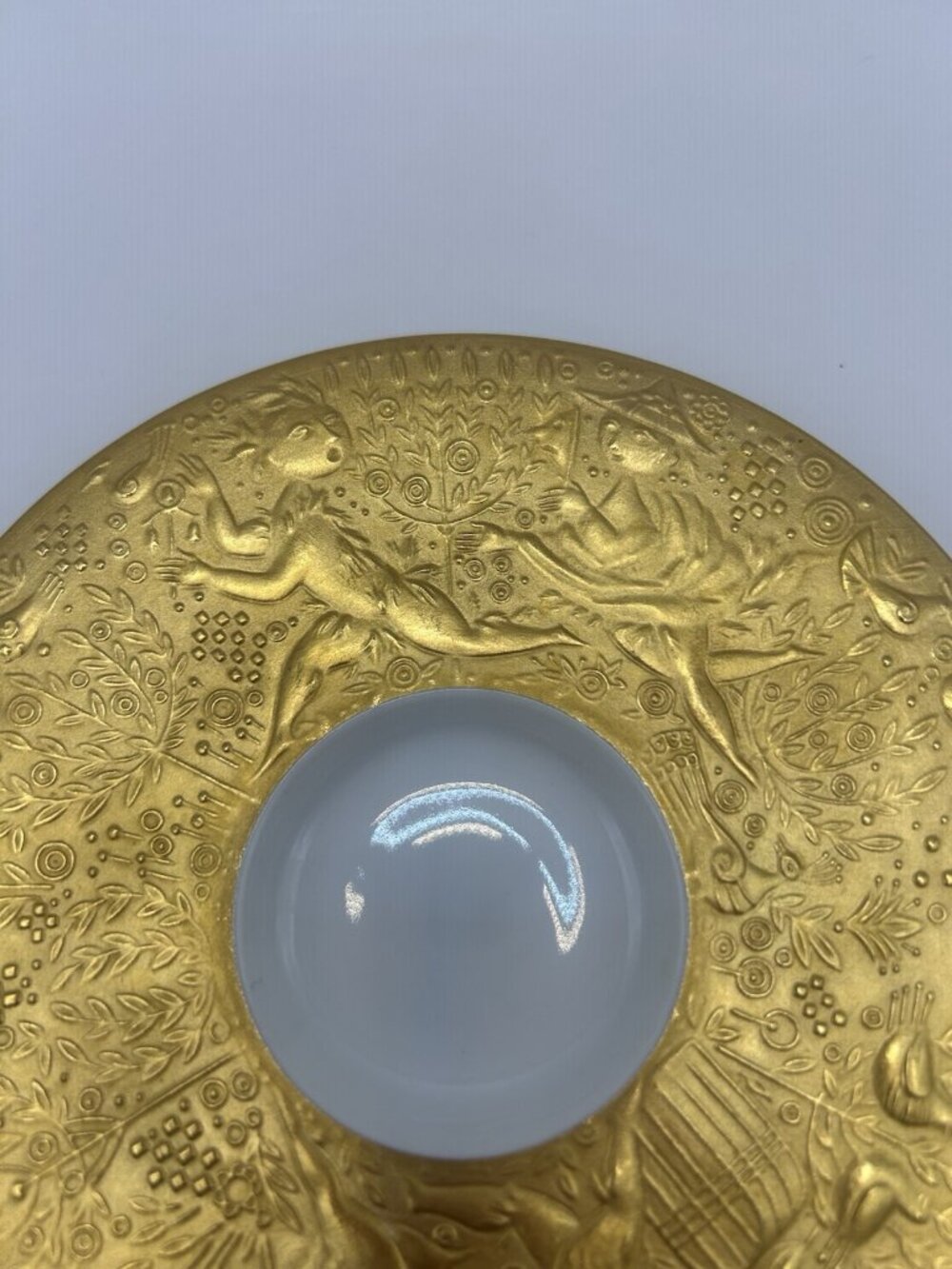 Rosenthal Magic Flute 24k Gold Demitasse Cream W/ Under Plate Bjorn Wiinblad - Picture 2 of 16
